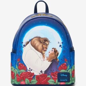 NWT Loungefly Disney Beauty and the Beast Moonlight Gaze Mini Backpack.